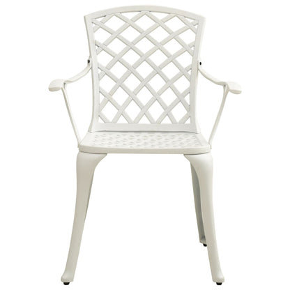 Bistro Set | White | Cast aluminium | 5 Piece Set | Durable | Bistro Set