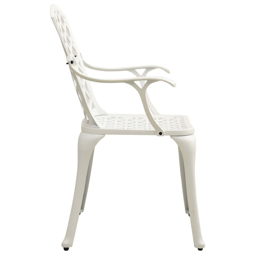 Bistro Set | White | Cast aluminium | 5 Piece Set | Durable | Bistro Set