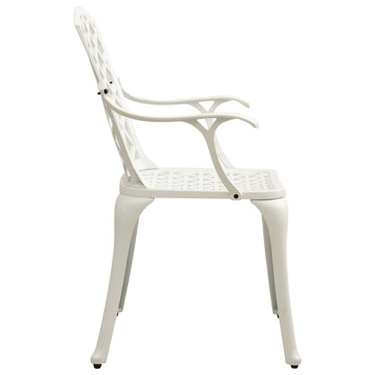 Bistro Set | White | Cast aluminium | 5 Piece Set | Durable | Bistro Set