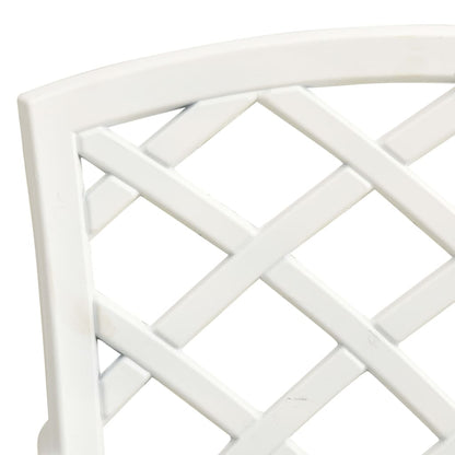 Bistro Set | White | Cast aluminium | 5 Piece Set | Durable | Bistro Set