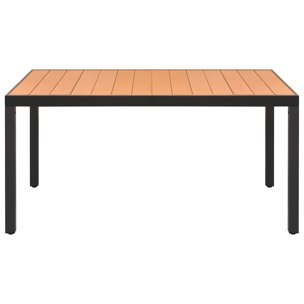 Dining Set | Black | Powder-coated aluminium, Textilene, WPC | Medium