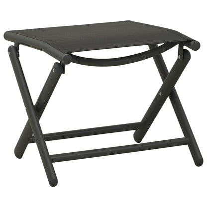 Garden Lounge Set | Black and Anthracite | Aluminium, Textilene | Medium