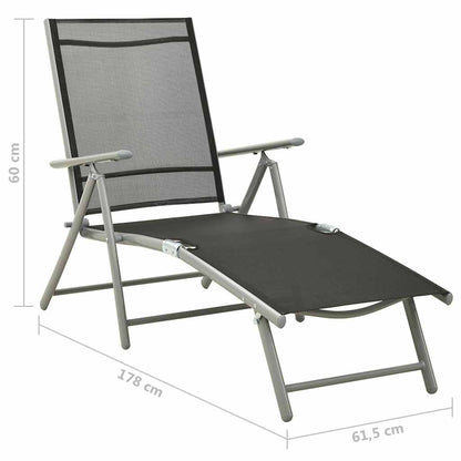 9 Piece Garden Lounge Set Black and Silver