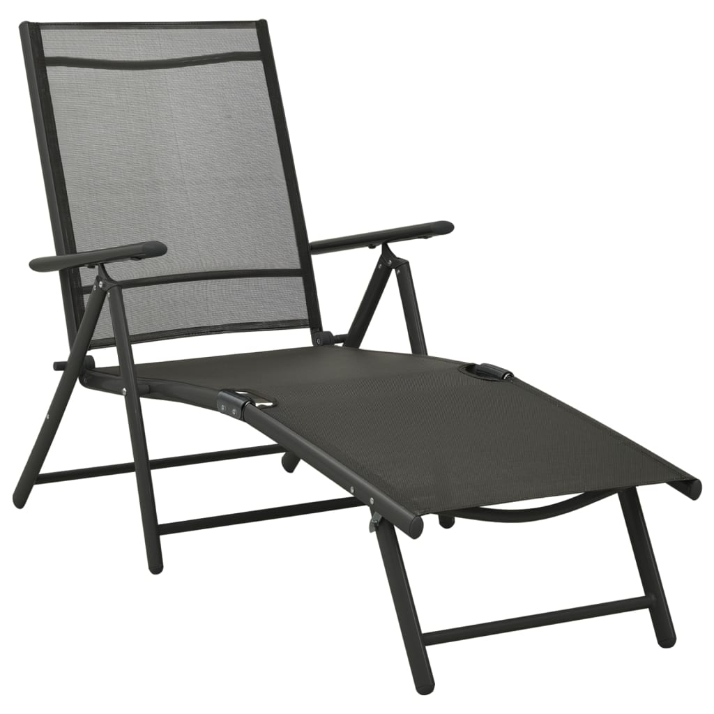 Dining Set | Black | Aluminium | 10 Piece Set | Adjustable Footrests