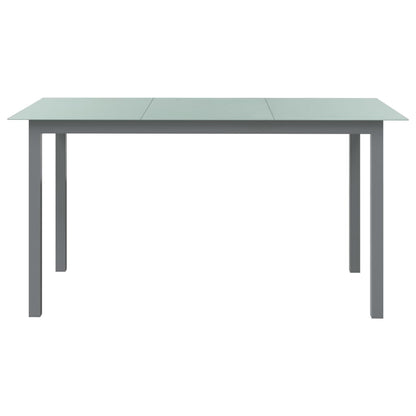 Dining Set | Black, Silver, Light Grey | Aluminium, Textilene, Glass