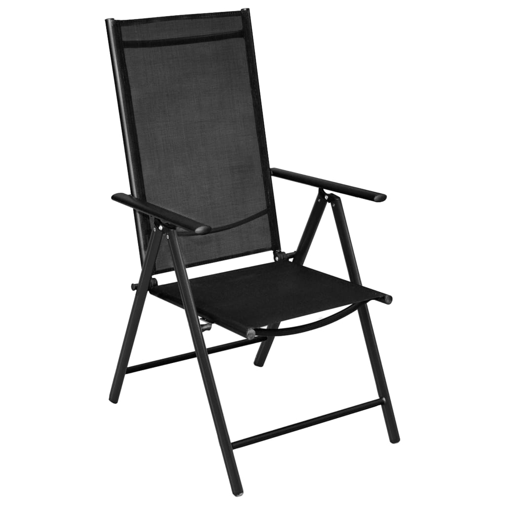 Dining Set | Black | Powder-coated aluminium, Textilene, WPC | Standard