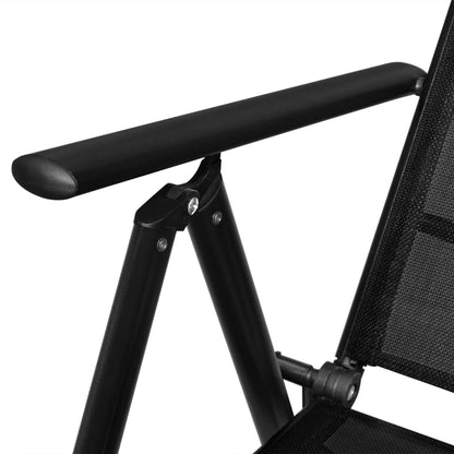 Dining Set | Black | Powder-coated aluminium, Textilene, WPC | Standard