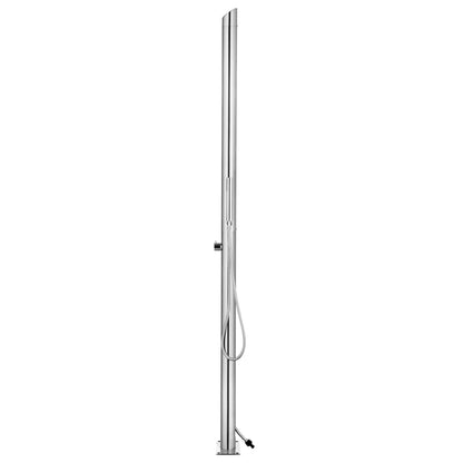 Garden Shower with Brown Base 225 cm Stainless Steel