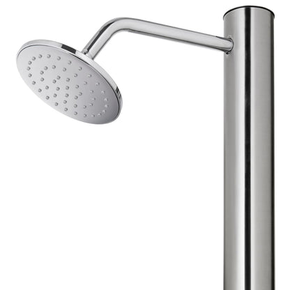 Garden Shower with Grey Base 220 cm Stainless Steel