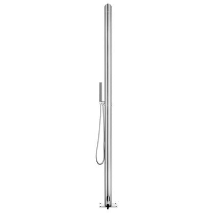 Garden Shower with Grey Base 225 cm Stainless Steel
