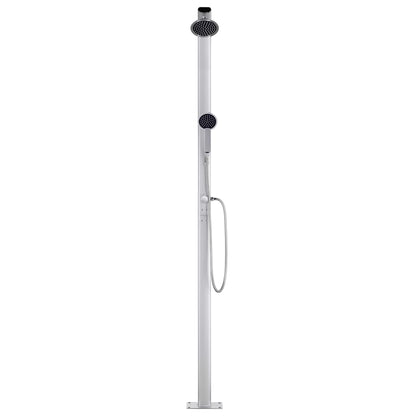 Garden Shower with Grey Base 220 cm Aluminium