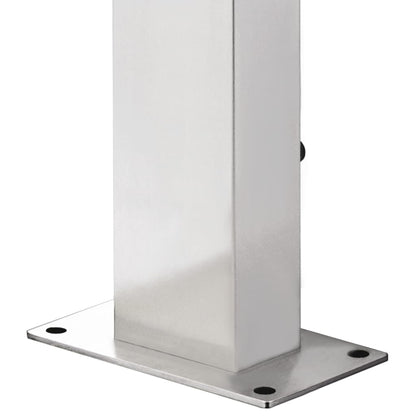 Garden Shower with Grey Base 225 cm Stainless Steel
