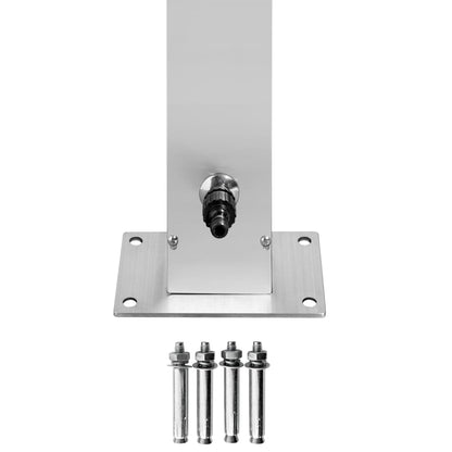 Garden Shower with Grey Base 225 cm Stainless Steel
