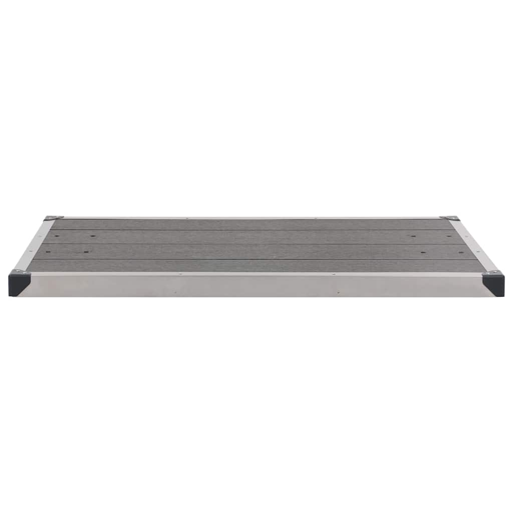 Garden Shower with Grey Base 220 cm Stainless Steel