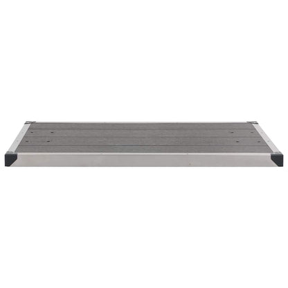 Garden Shower with Grey Base 220 cm Stainless Steel