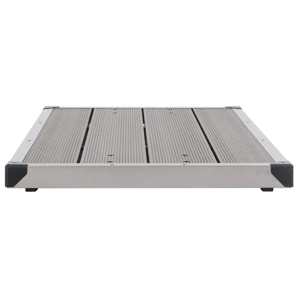 Garden Shower with Grey Base 220 cm Stainless Steel