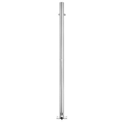 Garden Shower with Grey Base 220 cm Stainless Steel