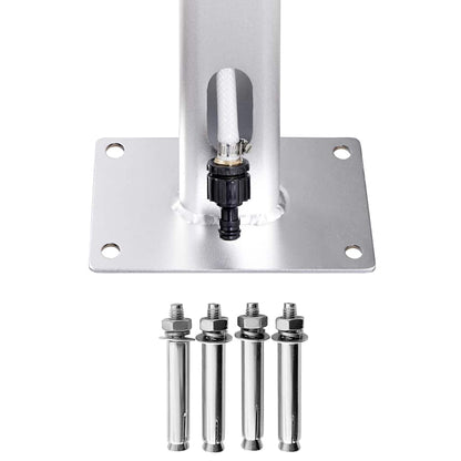 Garden Shower with Grey Base 220 cm Aluminium