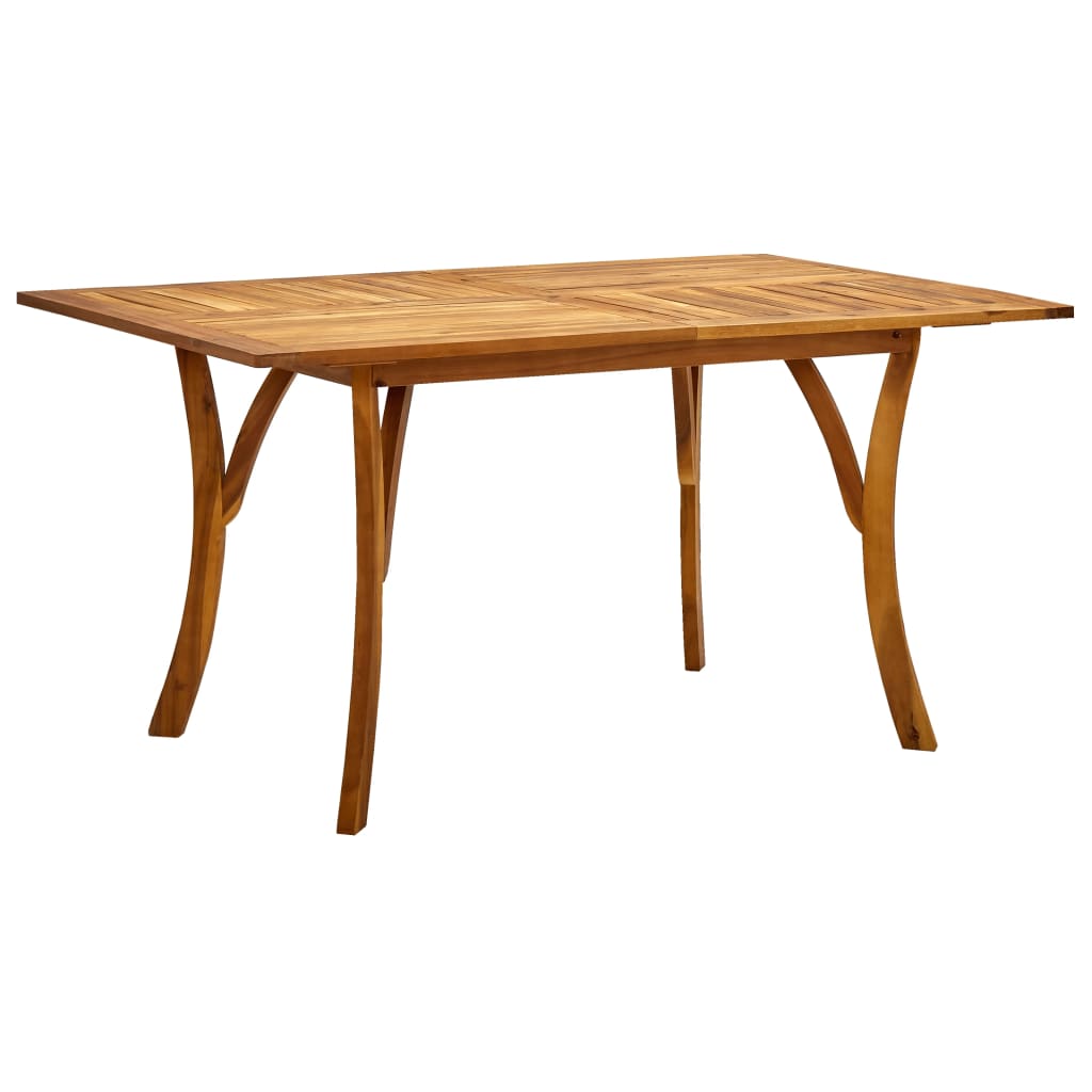 Dining Set | Black | Solid acacia wood | 5 Piece Set | Stackable