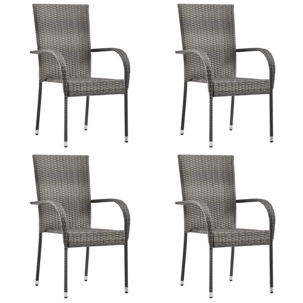 Dining Set | Grey | Solid Acacia wood | n/a | Stackable | Dining Set