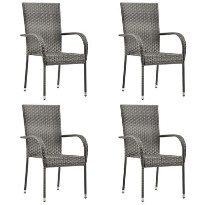 Dining Set | Grey | Solid Acacia wood | n/a | Stackable | Dining Set