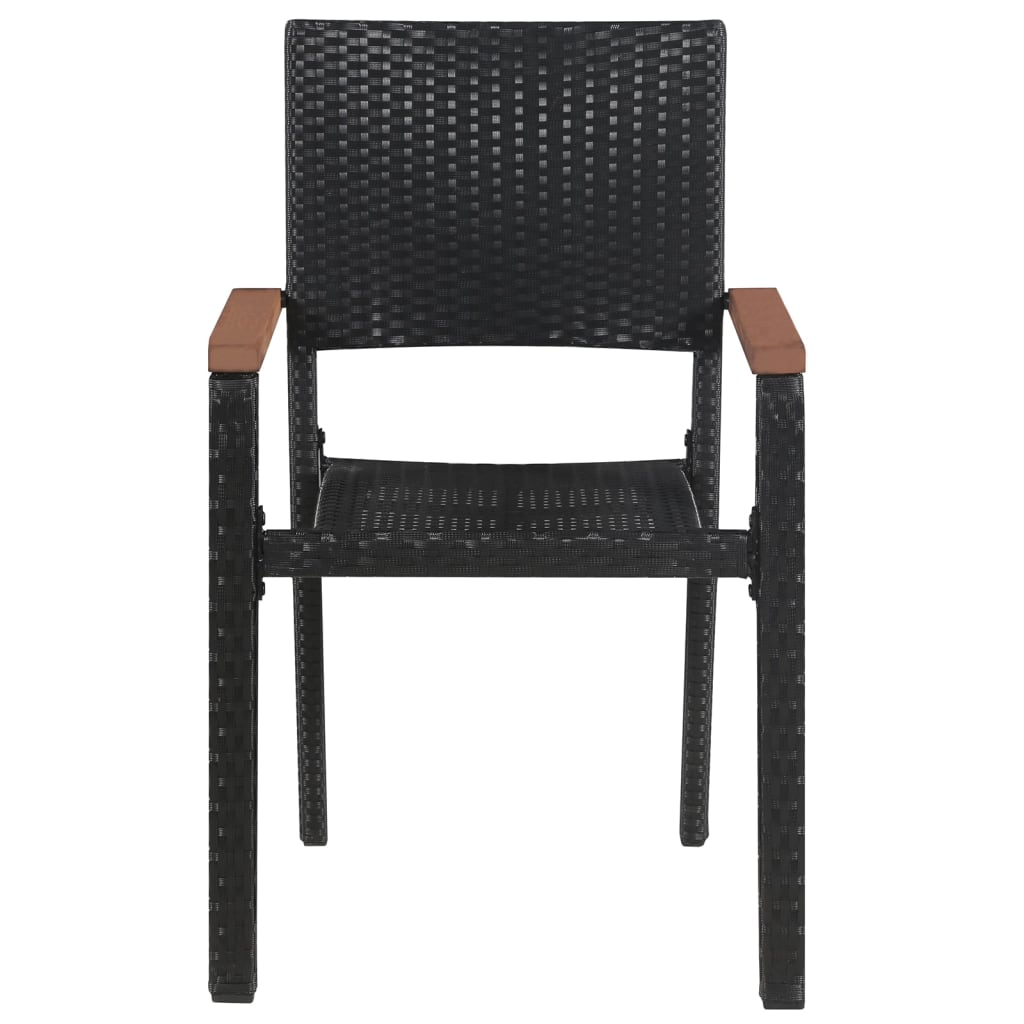 5 Piece Garden Dining Set Black
