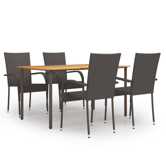 Dining Set | Brown | Solid Acacia wood | 150 cm x 90 cm x 72 cm