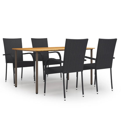 Dining Set | Black, Natural