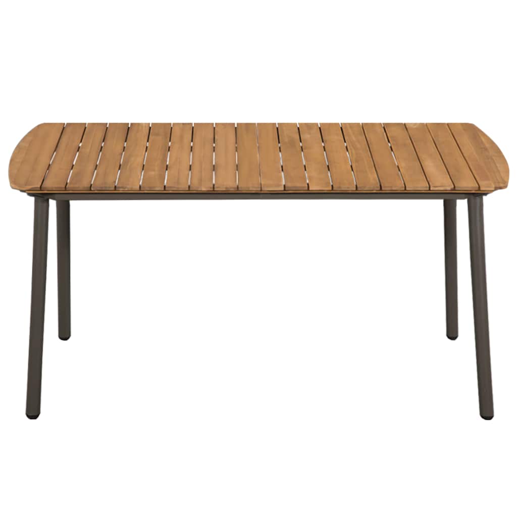 Dining Set | Grey, Natural | Solid Acacia Wood, PE Rattan, Steel | Large