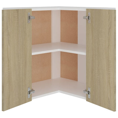 Hanging Corner Cabinet Lyon Sonoma Oak 57x57x60 cm Engineered Wood
