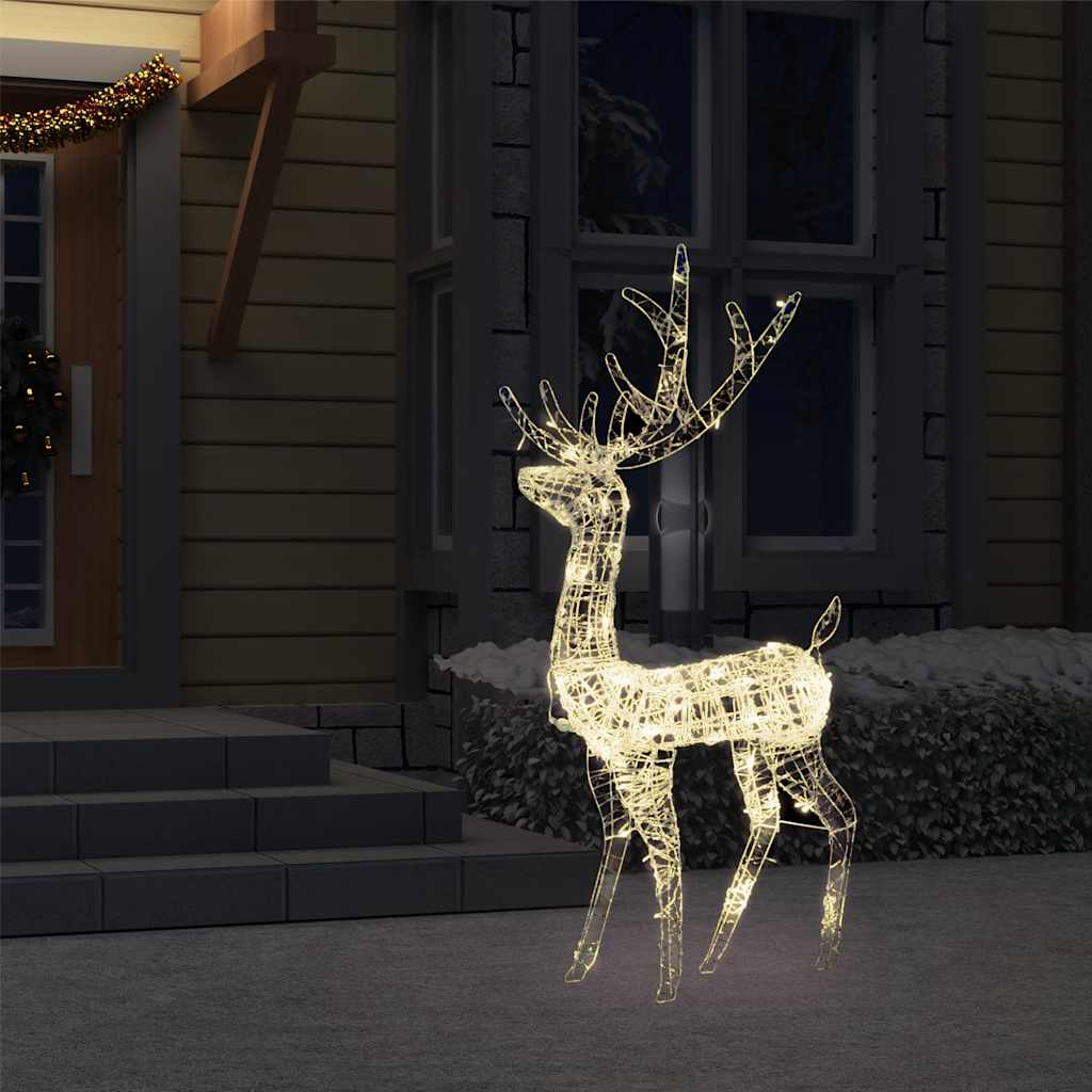 Acrylic Reindeer Christmas Decoration 140 LEDs 120cm Warm White