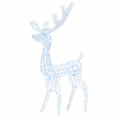 Acrylic Reindeer Christmas Decoration 140 LEDs 128cm Cold White
