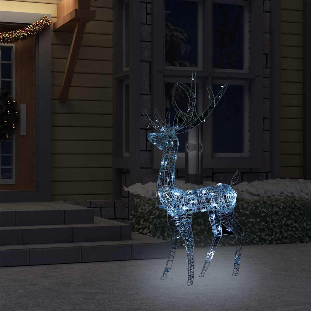 Acrylic Reindeer Christmas Decoration 140 LEDs 128cm Cold White