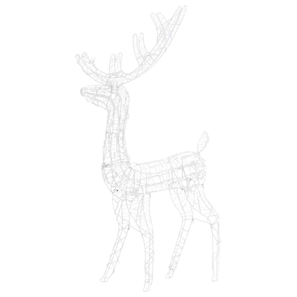 Acrylic Reindeer Christmas Decoration 140 LEDs 128cm Cold White