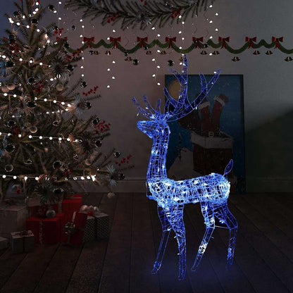 Acrylic Reindeer Christmas Decoration 140 LEDs 128cm Blue