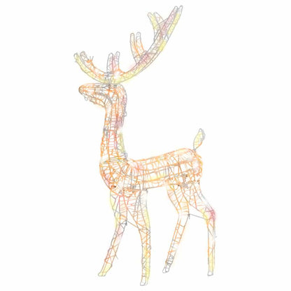 Acrylic Reindeer Christmas Decoration 140 LEDs 128cm Colourful