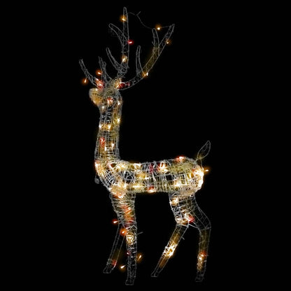 Acrylic Reindeer Christmas Decoration 140 LEDs 128cm Colourful