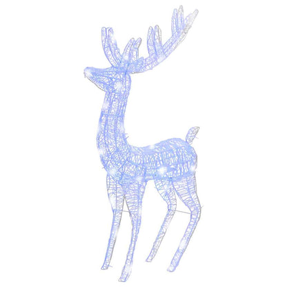 329787 vidaXL XXL Acrylic Christmas Reindeer 250 LED 180 cm Blue