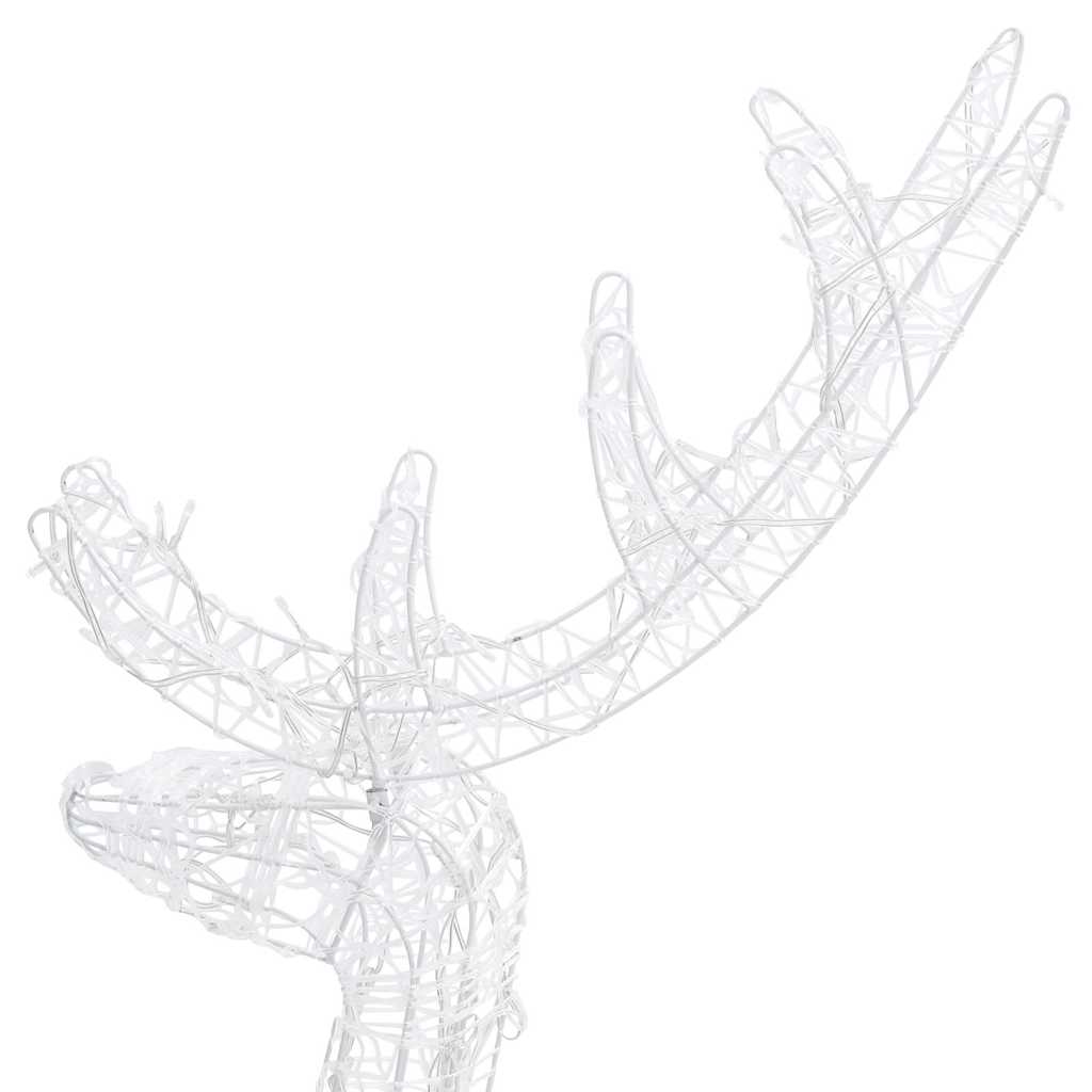 329795 vidaXL Acrylic Reindeer Family Christmas Decoration 300 LED Blue