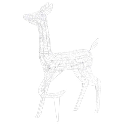 329795 vidaXL Acrylic Reindeer Family Christmas Decoration 300 LED Blue