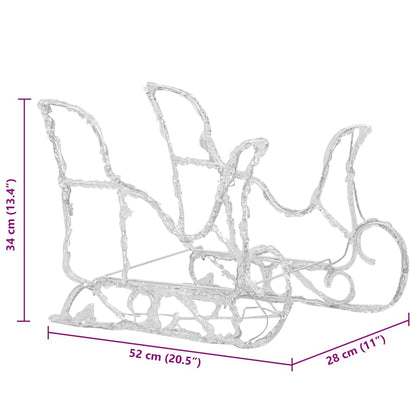 Reindeers & Sleigh Christmas Decoration 160 LEDs 130 cm Acrylic