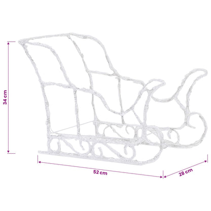 Reindeers & Sleigh Christmas Decoration 160 LEDs 130 cm Acrylic