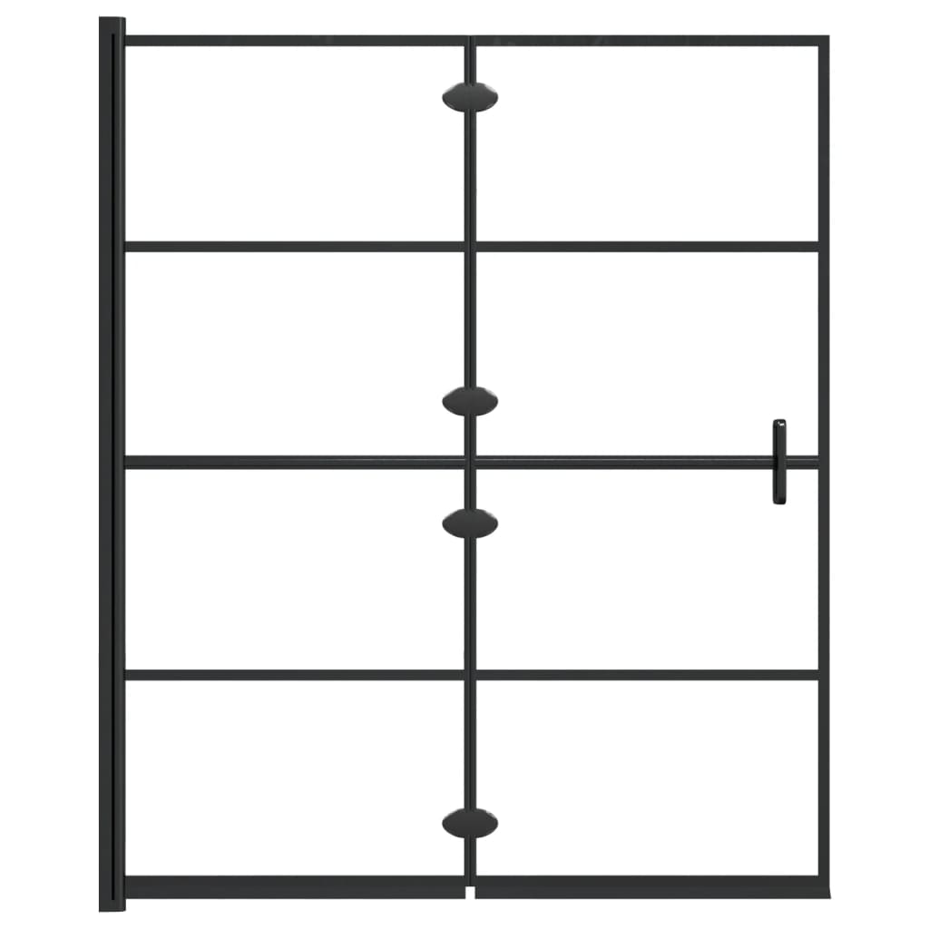 Folding Shower Enclosure ESG 120x140 cm Black