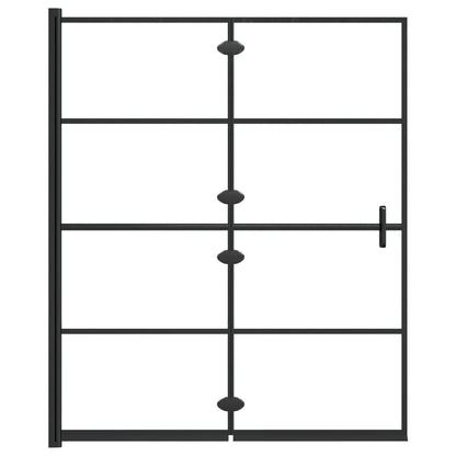 Folding Shower Enclosure ESG 120x140 cm Black