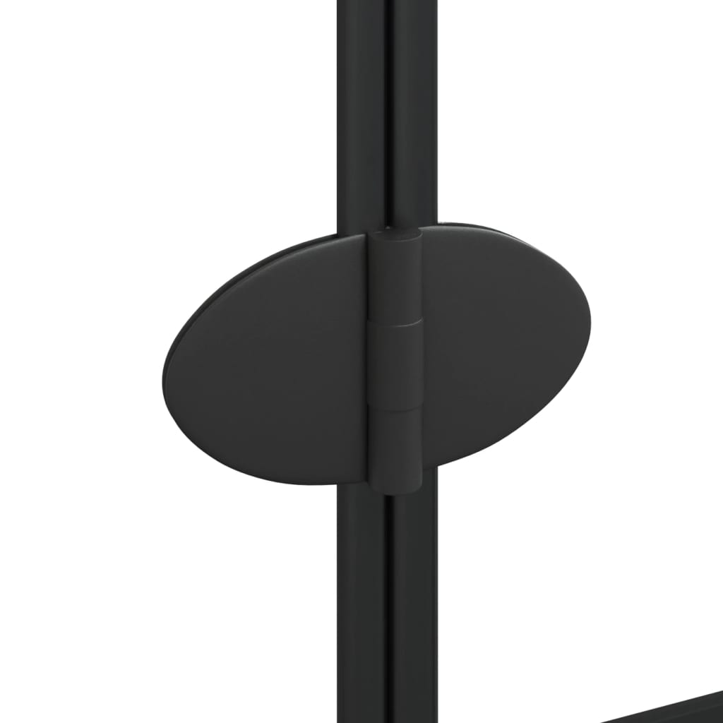 Folding Shower Enclosure ESG 120x140 cm Black