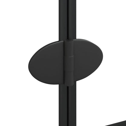 Folding Shower Enclosure ESG 120x140 cm Black