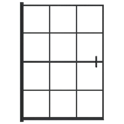 Shower Enclosure ESG 100x140 cm Black