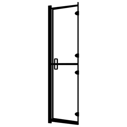 150818 vidaXL Folding Shower Enclosure ESG 80x140 cm Black