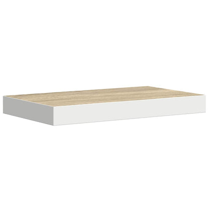 Floating Wall Shelves 4 pcs Oak and White 40x23x3.8 cm MDF