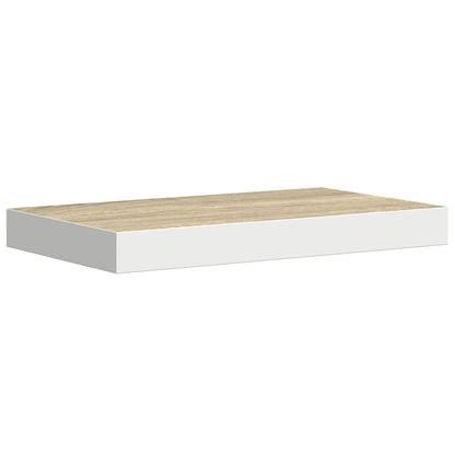 Floating Wall Shelves 4 pcs Oak and White 50x23x3.8 cm MDF